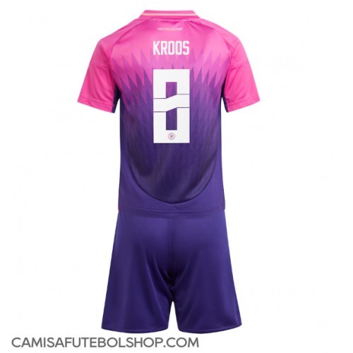 Camisa de time de futebol Alemanha Toni Kroos #8 Replicas 2º Equipamento Infantil Europeu 2024 Manga Curta (+ Calças curtas)